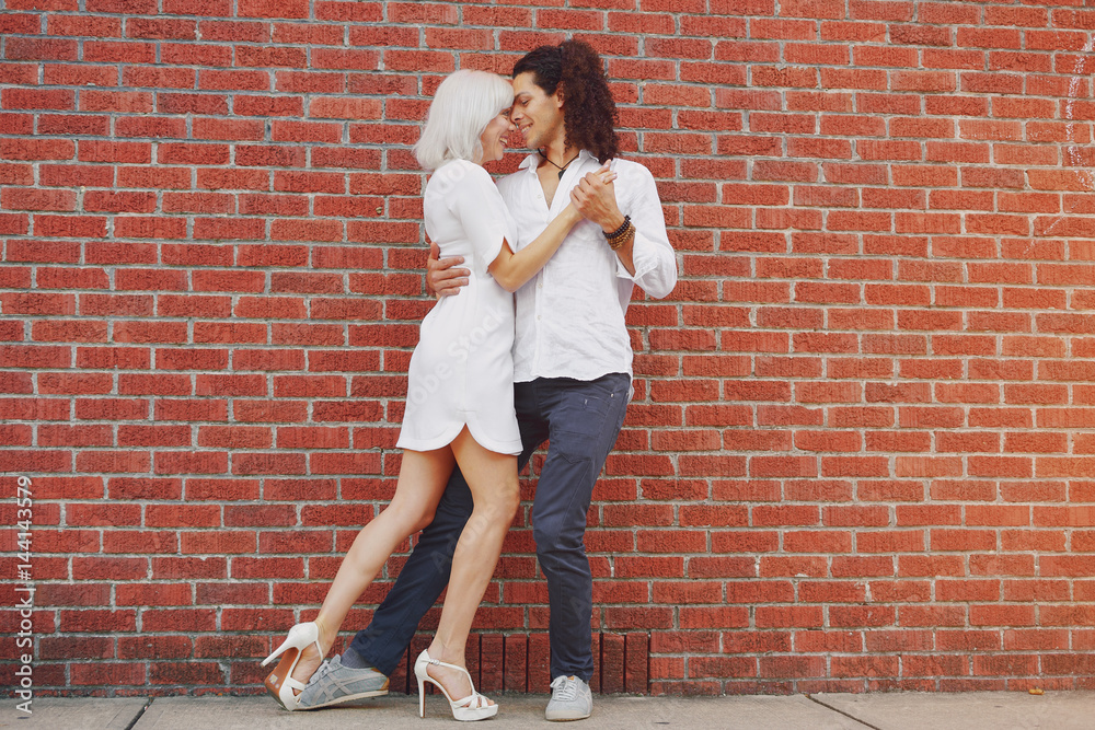 beautiful young family