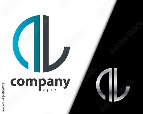 Initial Letter NL With Linked Circle Logo