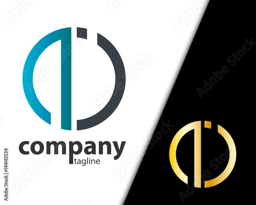 Initial Letter NJ NI With Linked Circle Logo