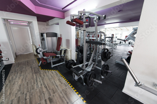Interior Of New Modern Gym With Equipment