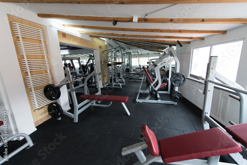 Modern Gym Interior With Equipment