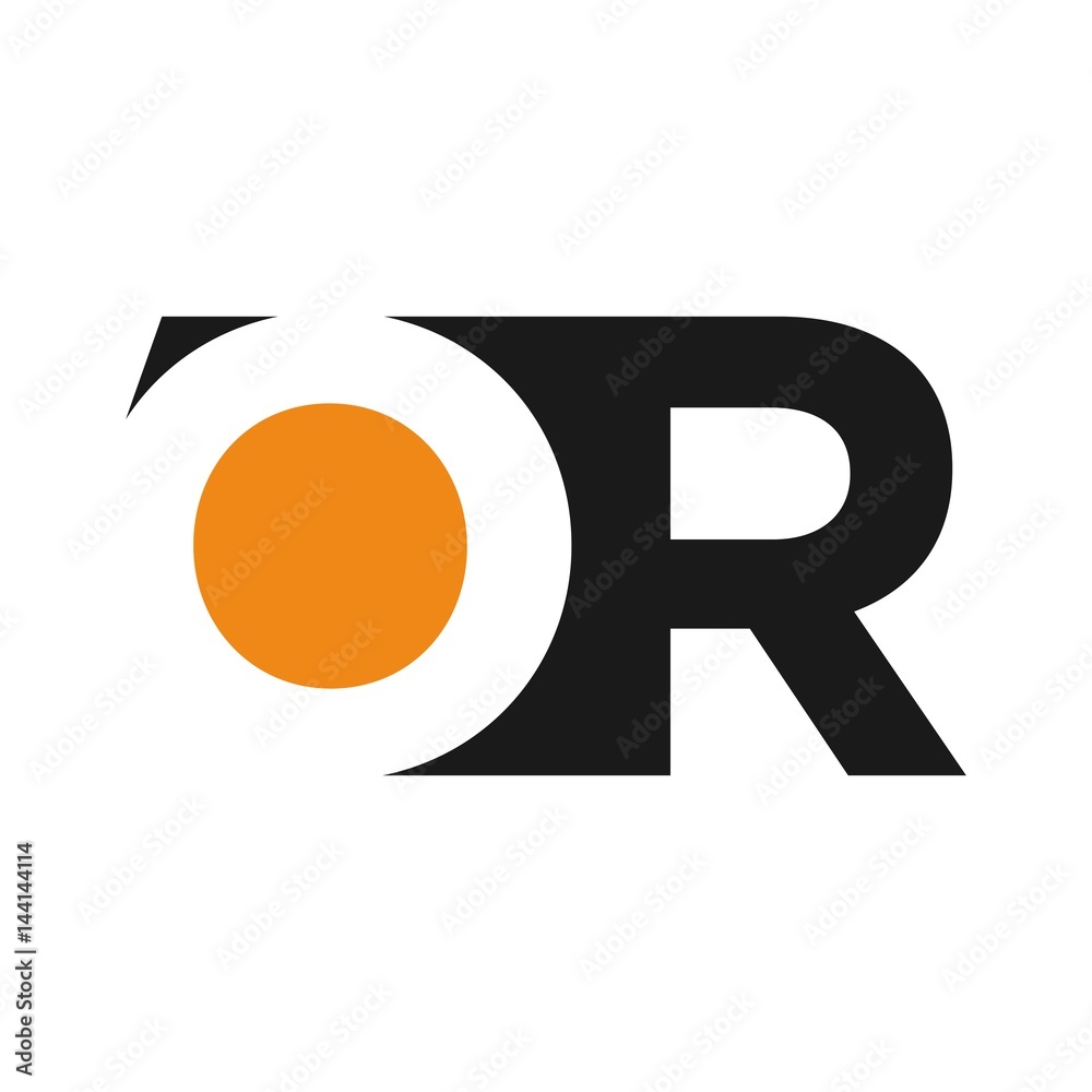 letter o and r logo vector. Stock Vector | Adobe Stock