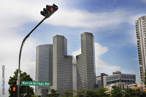 urban landscape Singapore Asia financial district modern design office building business skyscraper