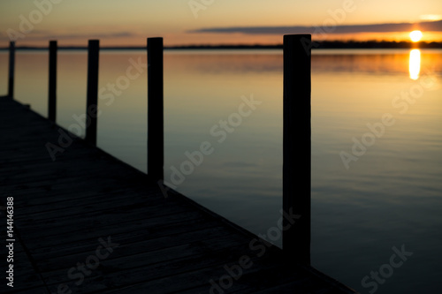 Silhouette of pier at sunrise © Mike Vande Ven Jr.