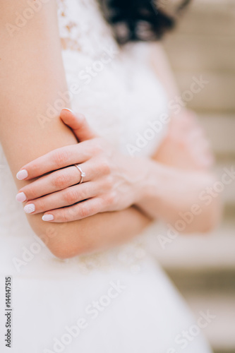 Hands of the bride. Wedding in Montenegro.