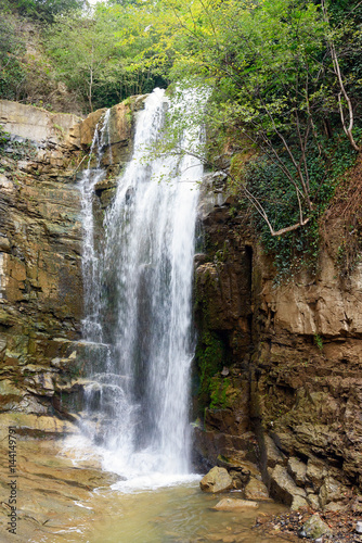 Waterfall in Legvtakhevi at Tbilisi. Georgia
