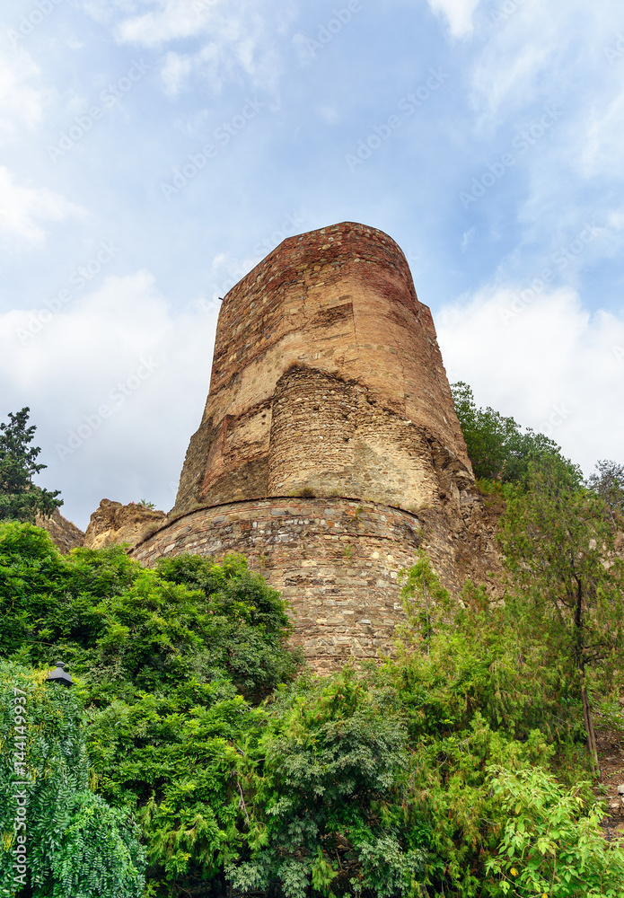Ruins of Narikala Fortress in Tbilisi, Georgia
