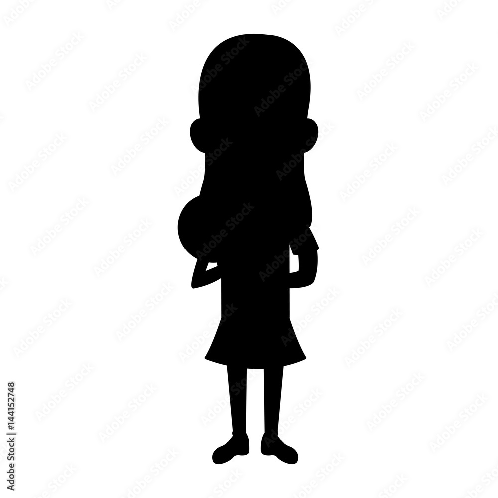 young girl holding ball icon image vector illustration design young girl holding ball icon image vector illustration design