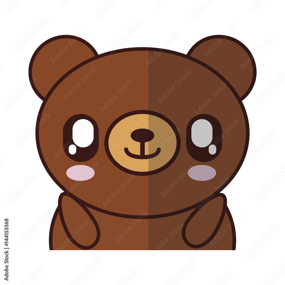 kawaii bear animal icon over white background. colorful design. vector illustration kawaii bear animal icon over white background. colorful design. vector illustration