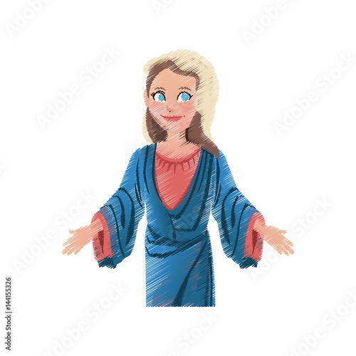 holy mary icon image vector illustration design 