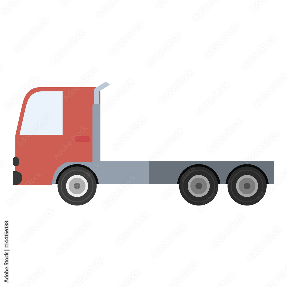 Fototapeta premium cargo truck icon over white background. colorful design. vector illustration