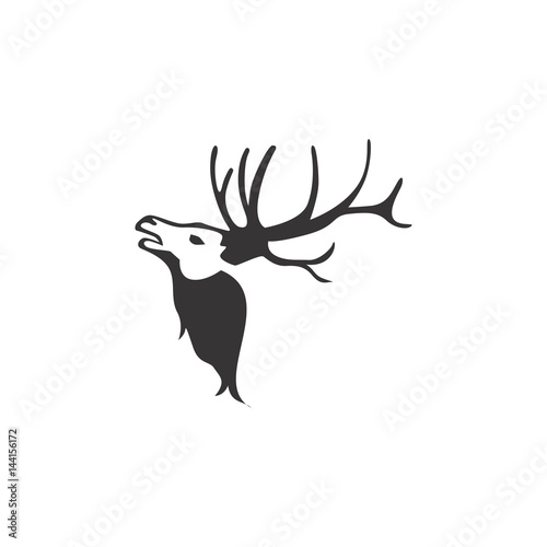  abstract whitetail deer logo.
