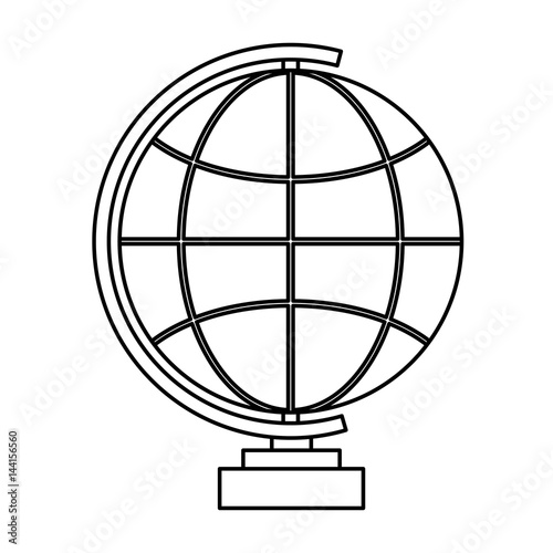 geography tool icon over white background. vector illustration