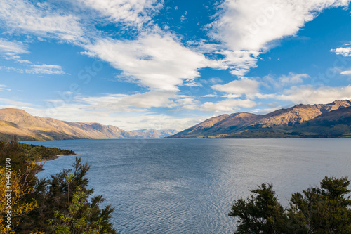 Beautiful lake and sky in Wanaka