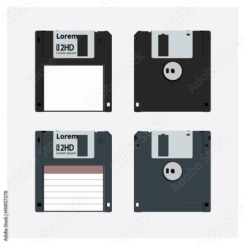 Floppy disk Realistic Vector Illustration