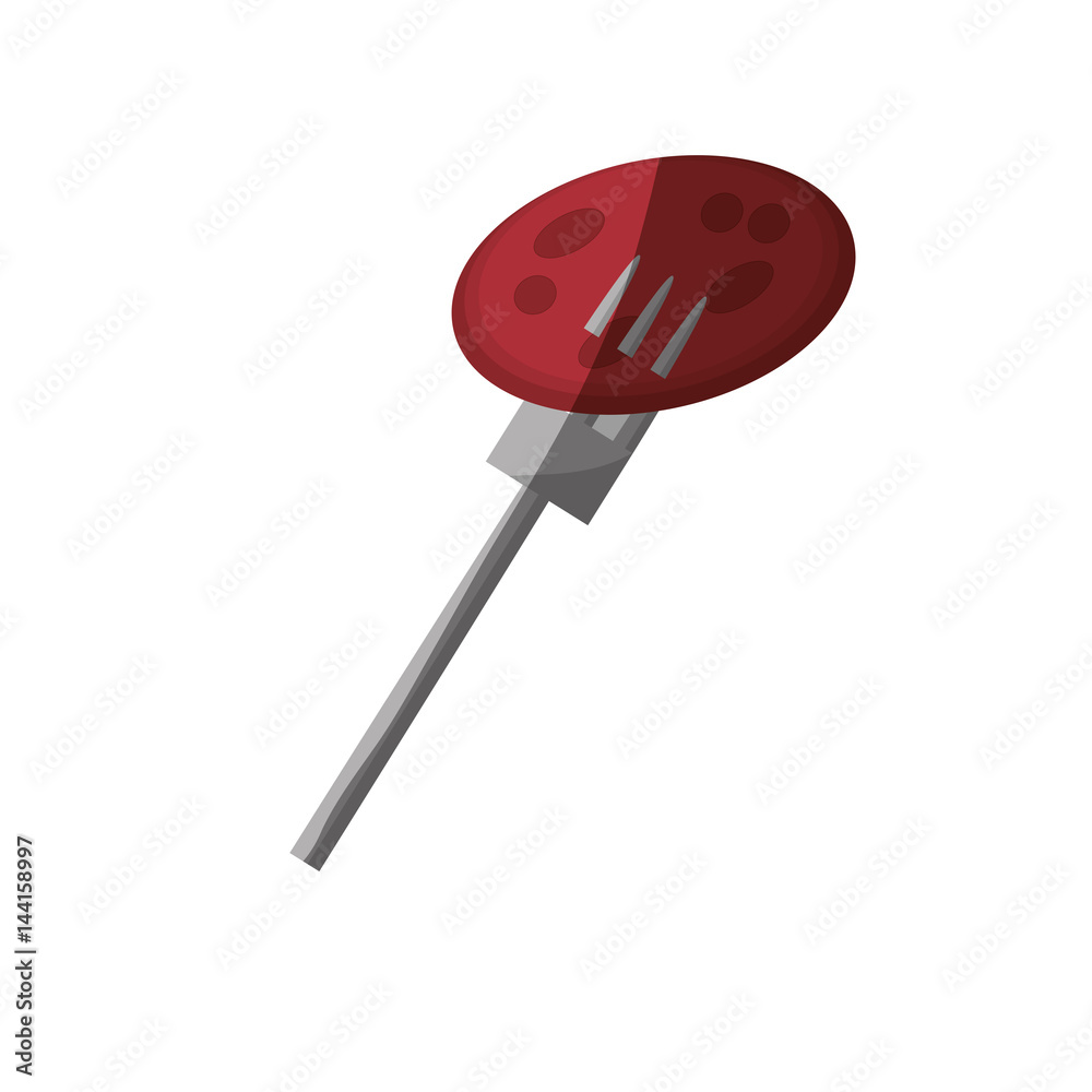 salami fork food picnic vector illustration eps 10 salami fork food picnic vector illustration eps 10