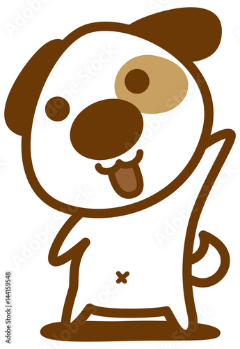 かわいい白い犬 手を挙げるイメージイラスト Stock ベクター Adobe Stock かわいい白い犬 手を挙げるイメージイラスト Stock ベクター Adobe Stock