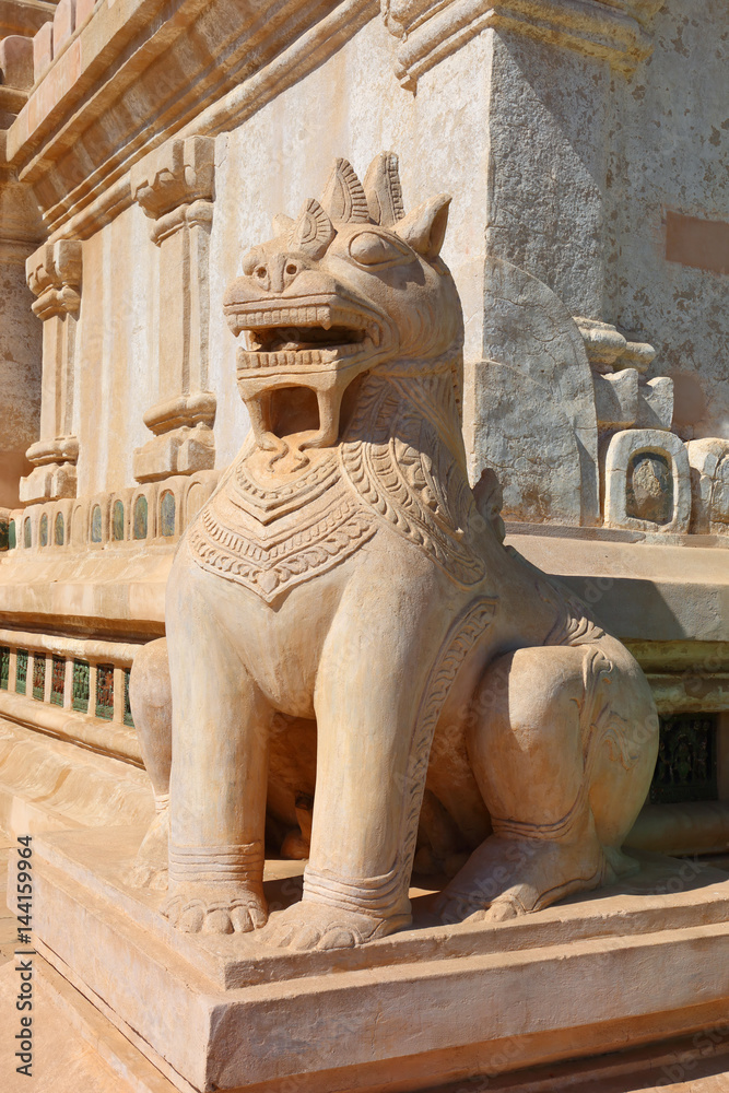 Statue of mystery lion in Bagan