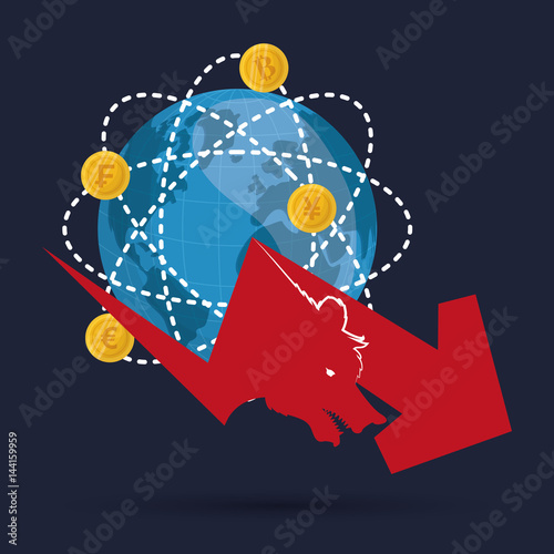 world wall street market financial vector illustration eps 10