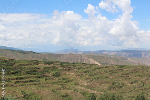 Summer Landscape in a Tibetan Village in Qinghai China Asia