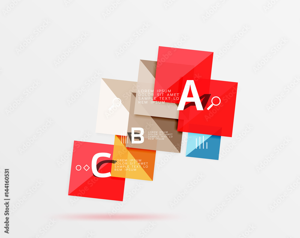 Geometric abstract background with option infographic Geometric abstract background with option infographic
