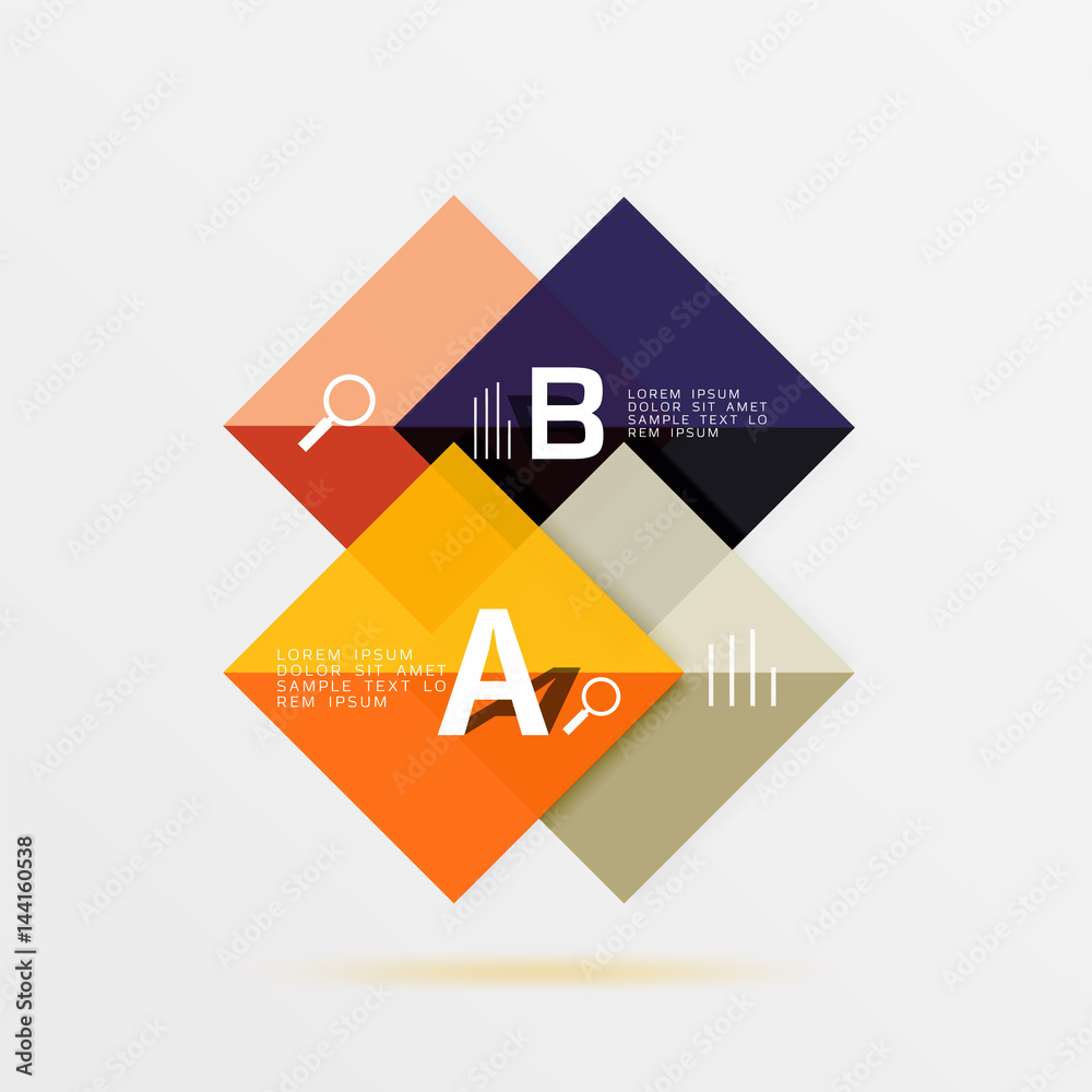 Geometric abstract background with option infographic Geometric abstract background with option infographic