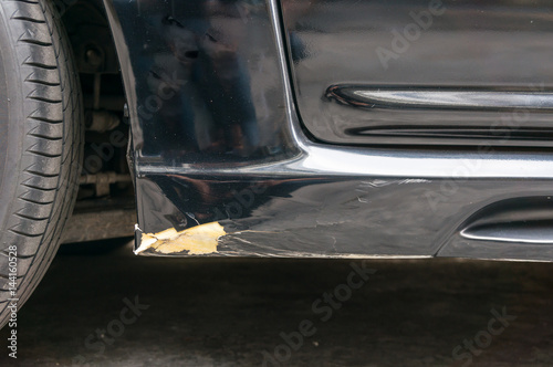 damage of Side spoiler of car accident