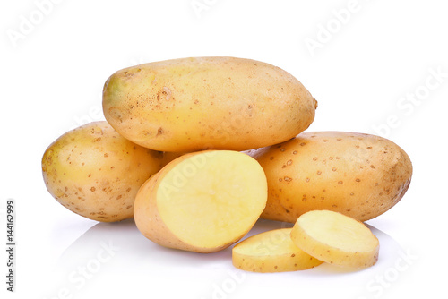 fresh potato isolated on white background