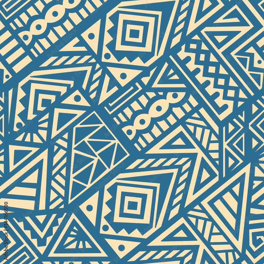 Abstract Vector Seamless Pattern in Ethnic Style Abstract Vector Seamless Pattern in Ethnic Style