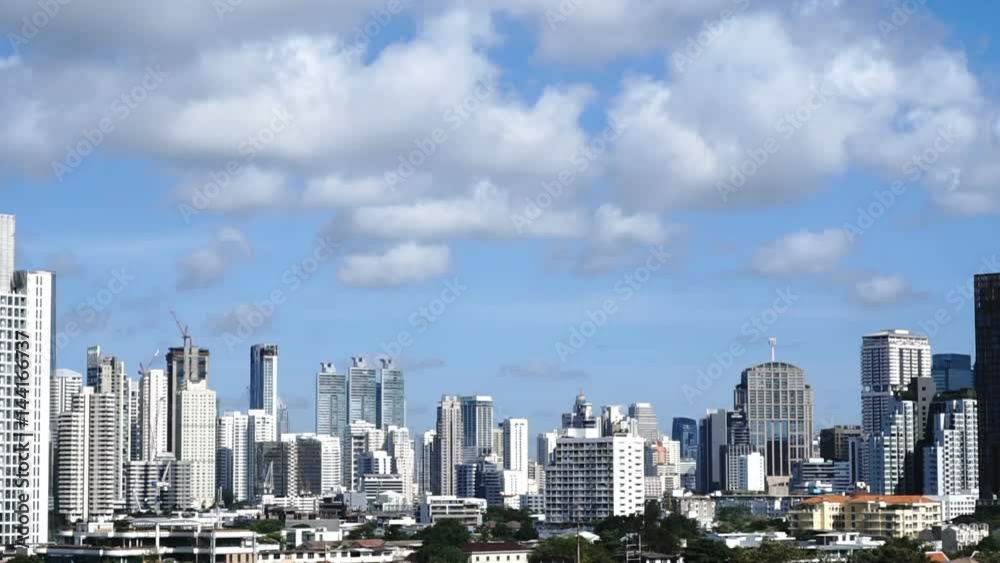 Time lapse video of Asoke area,Sukhumvit, Bangkok,Thailand in Summer time