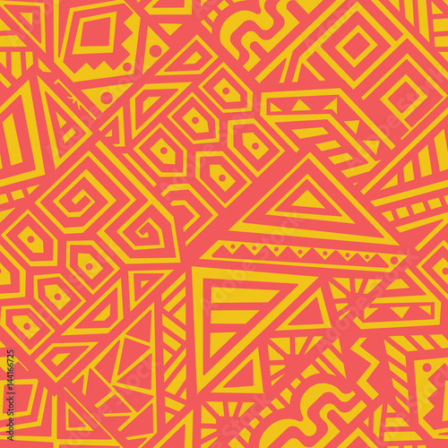 Abstract Vector Seamless Pattern in Ethnic Style
