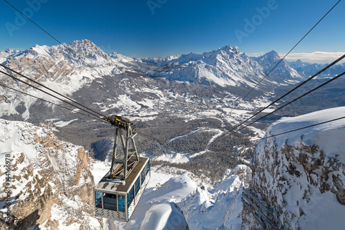 Freccia nel Cielo cableway. Cortina d'Ampezzo, Veneto, Italy. photo
