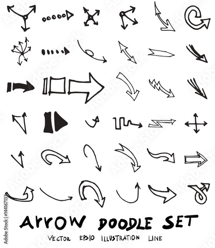 Vector hand drawn arrows set eps10