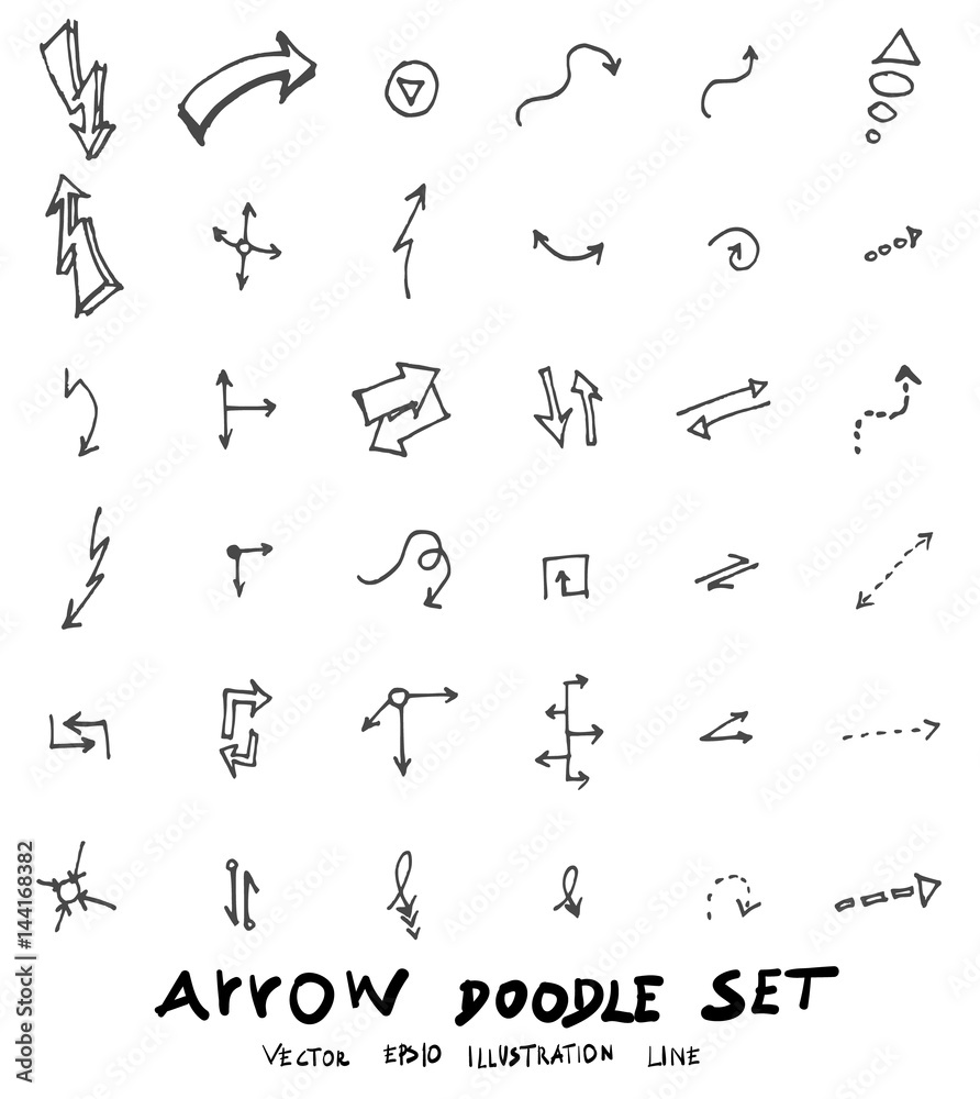 Vector hand drawn arrows set eps10 Vector hand drawn arrows set eps10