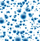 Blue background with 3d bubbles.