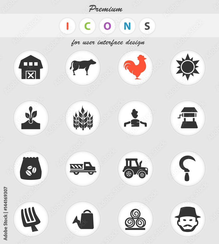 agriculture icon set