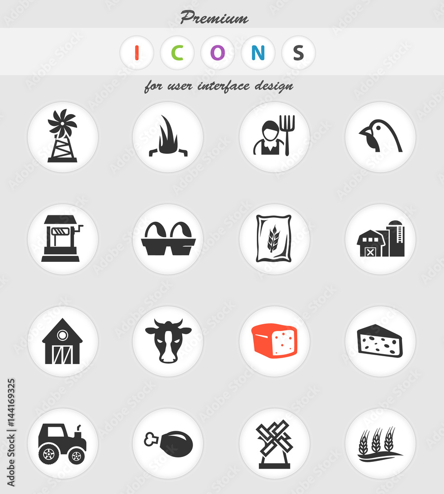 agriculture icon set agriculture icon set