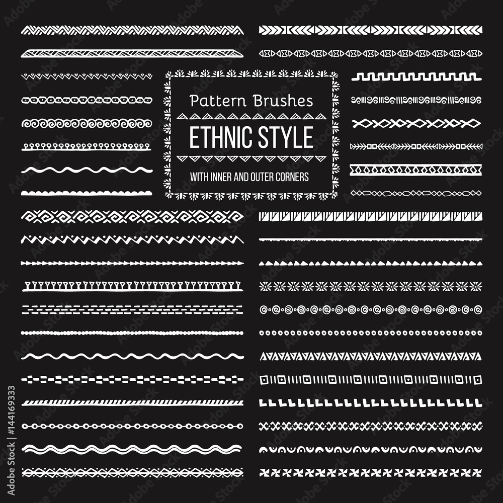 Ethnic Style Pattern Brushes Set Ethnic Style Pattern Brushes Set