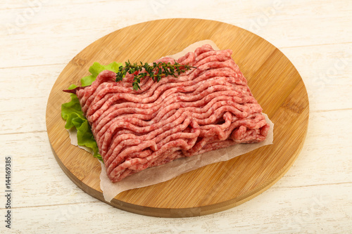 Raw minced beef meat