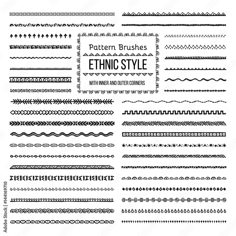 Ethnic Style Pattern Brushes Set Ethnic Style Pattern Brushes Set