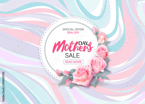Spring sale background with beautiful colorful flower. Vector illustration template.banners.Wallpaper.flyers, invitation, posters, brochure, voucher discount.