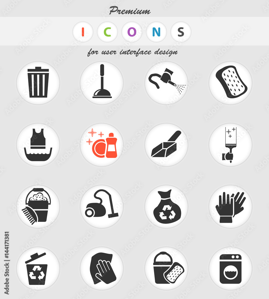 cleaning icon set cleaning icon set