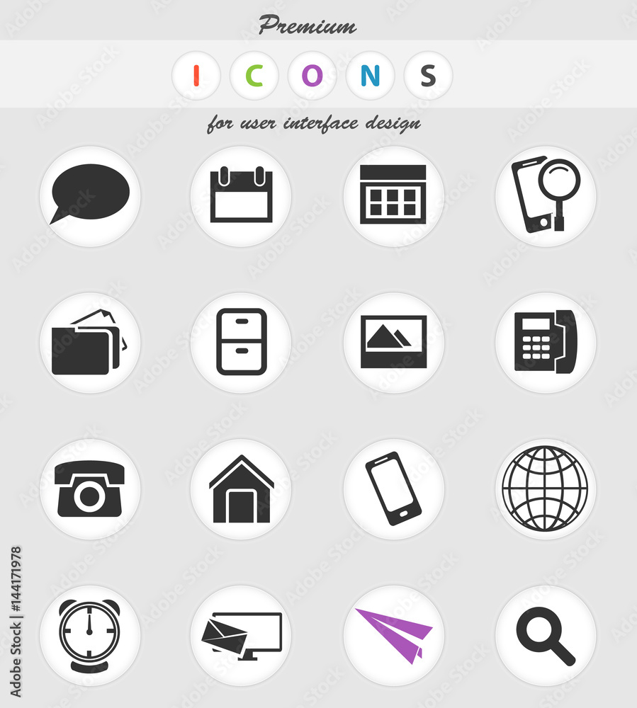 contacts icon set