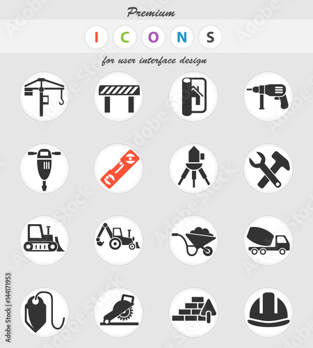 construction icon set