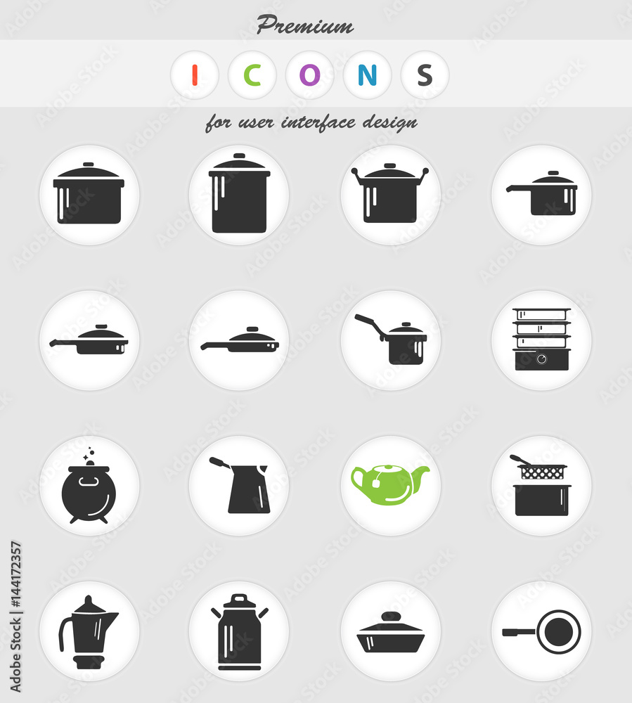 dishes icon set dishes icon set