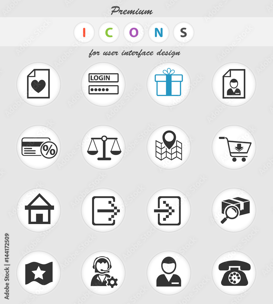 e-commerce interface icon set e-commerce interface icon set