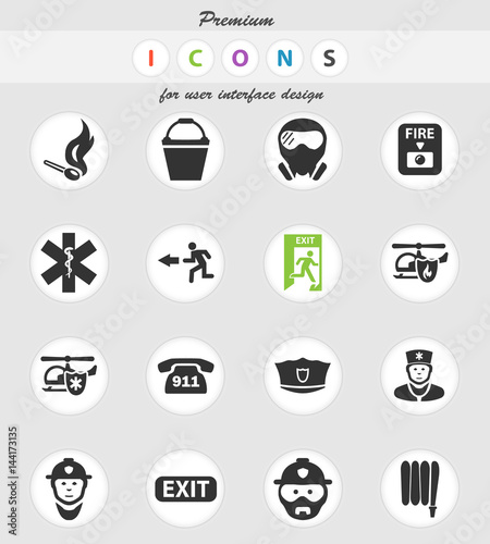 emergency icon set