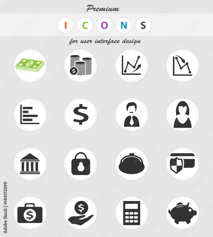 finance icon set
