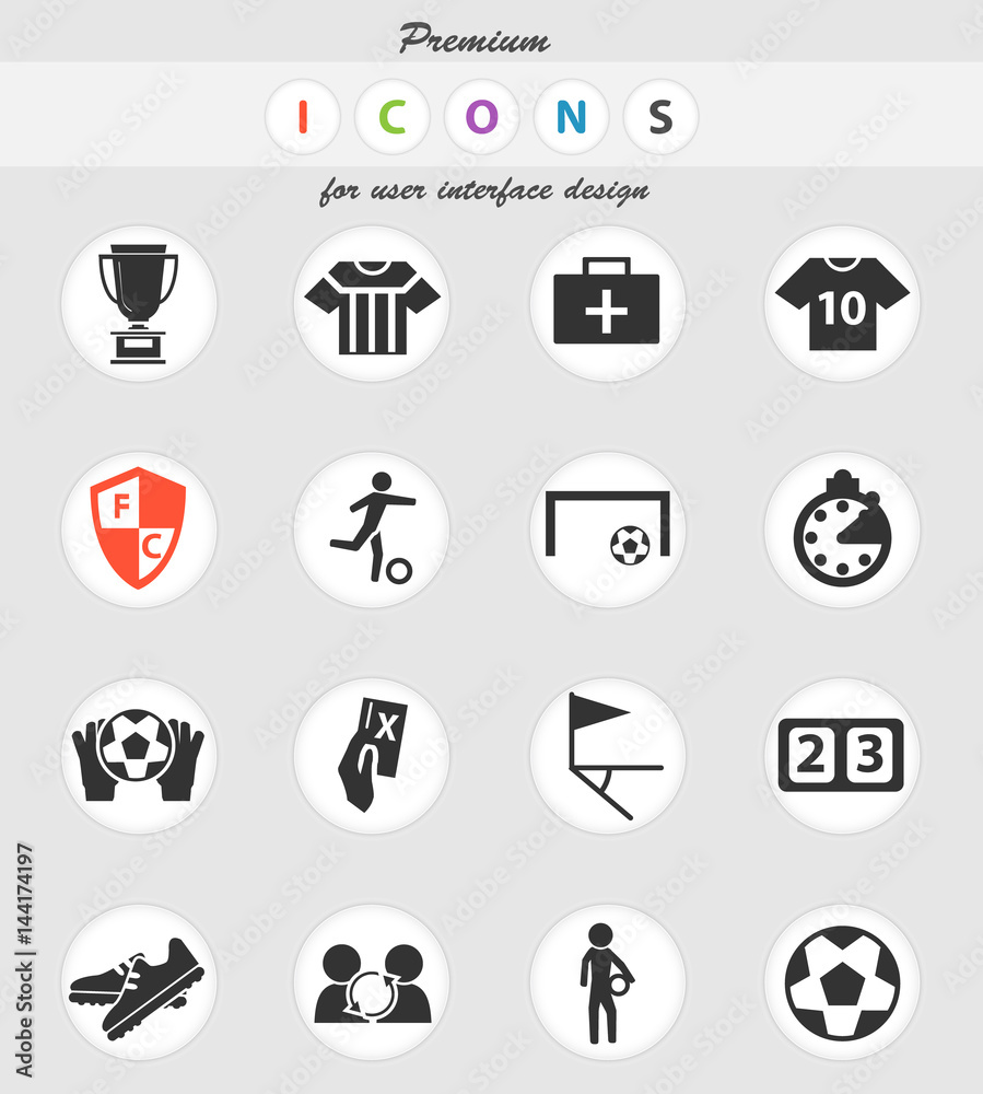 football icon set