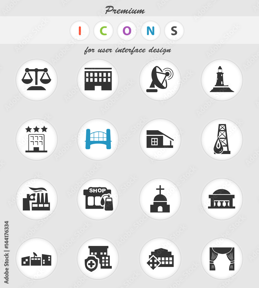 infrastructure icon set infrastructure icon set